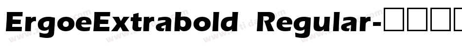 ErgoeExtrabold Regular字体转换